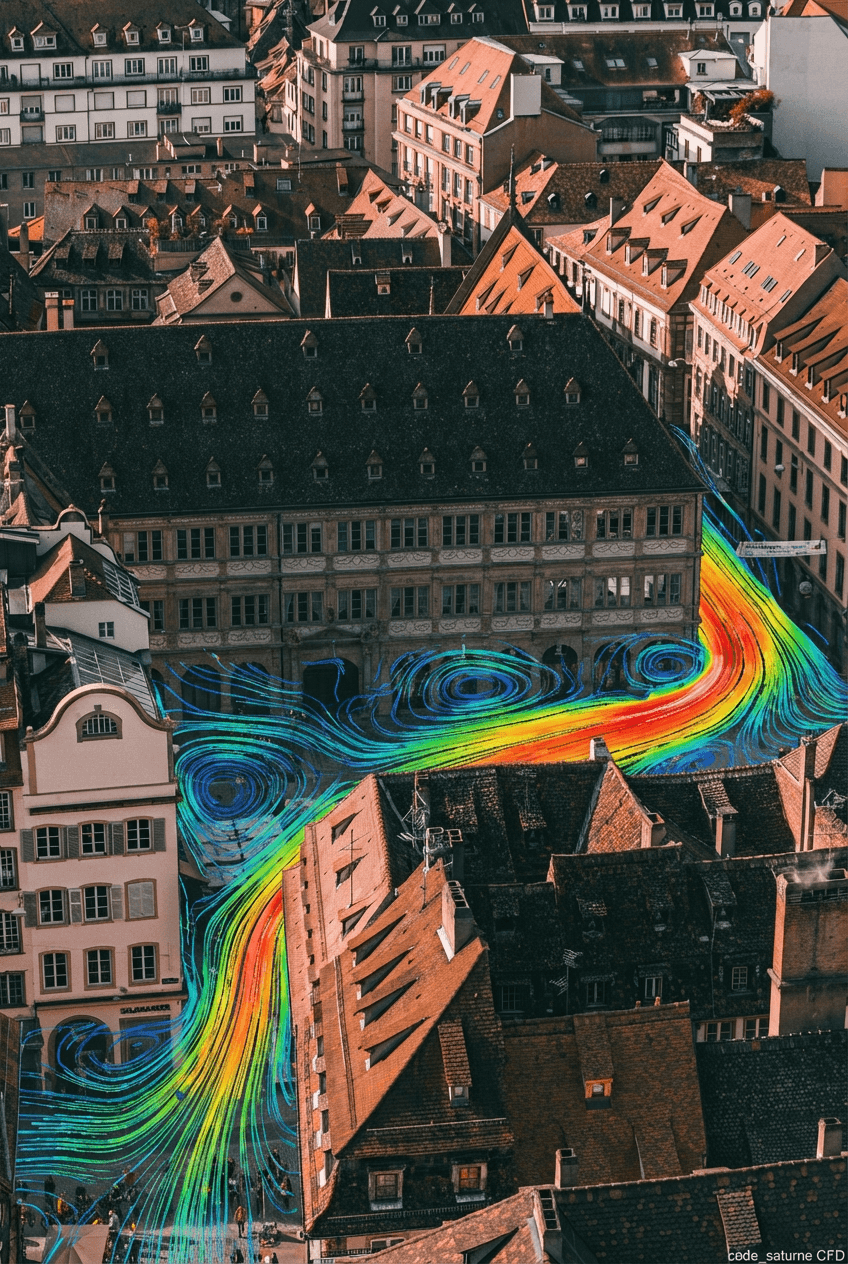 code_saturne simulation visualization